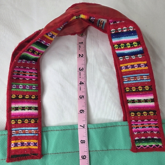 Meche Correa 19"x19" Large Shopping Bag with Manta Inca- Multicolor Straps - Picture 11 of 11